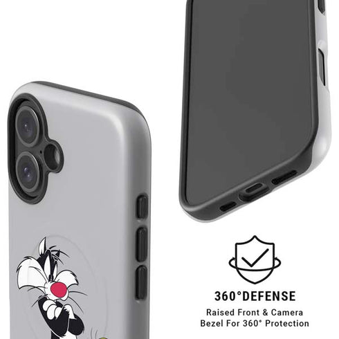 Looney Tunes Sylvester Tweety Bird Crossed Arms iPhone 16 Plus Magsafe Impact Case